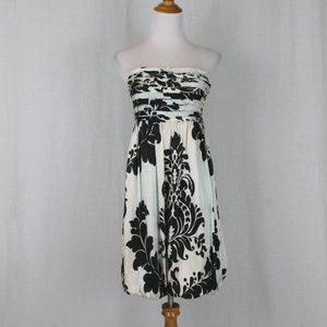 Lia Kes Strapless Silk Bubble Skirt Dress